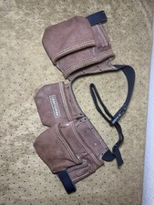 Craftsman 11 Pocket Suede Leather Carpenters Tool Belt Apron - Rich Brown