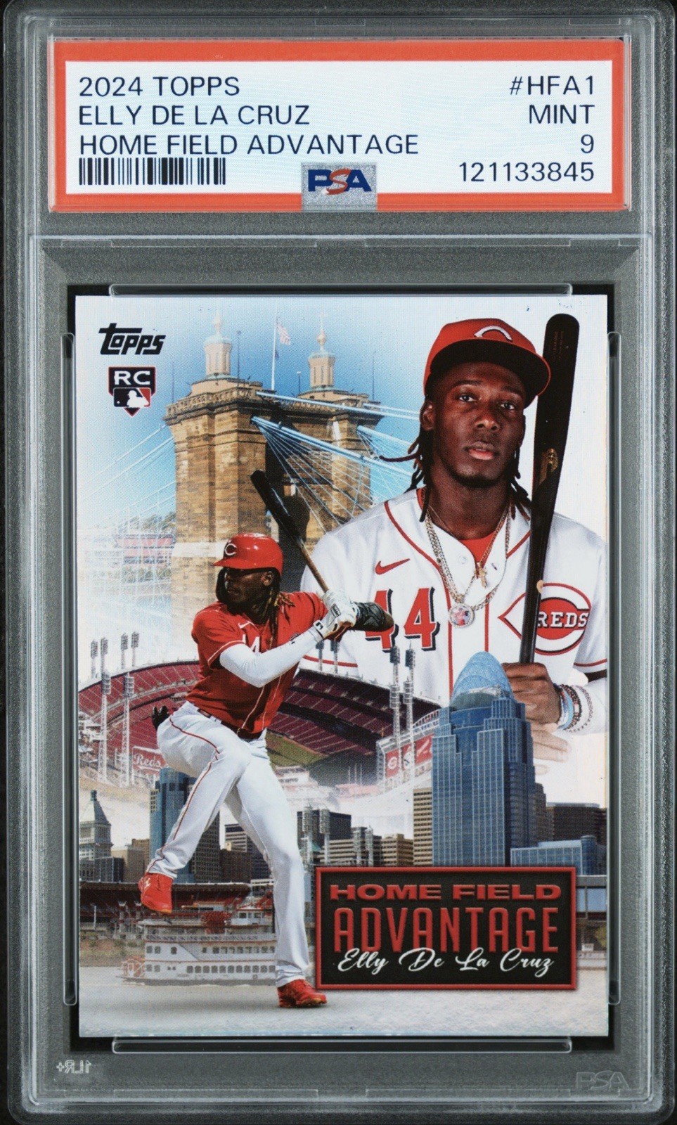 2024 Topps Series 1 Elly De La Cruz Home Field Advantage Rookie SSP PSA 9 🔥🔥