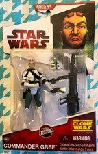 STAR WARS THE CLONE WARS CW09 COMMANDER GREE 3.75 ACTION FIGURE 2009