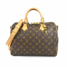 Louis Vuitton Speedy Bandouliere Monogram Canvas Crossbody Shoulder Bag Brown