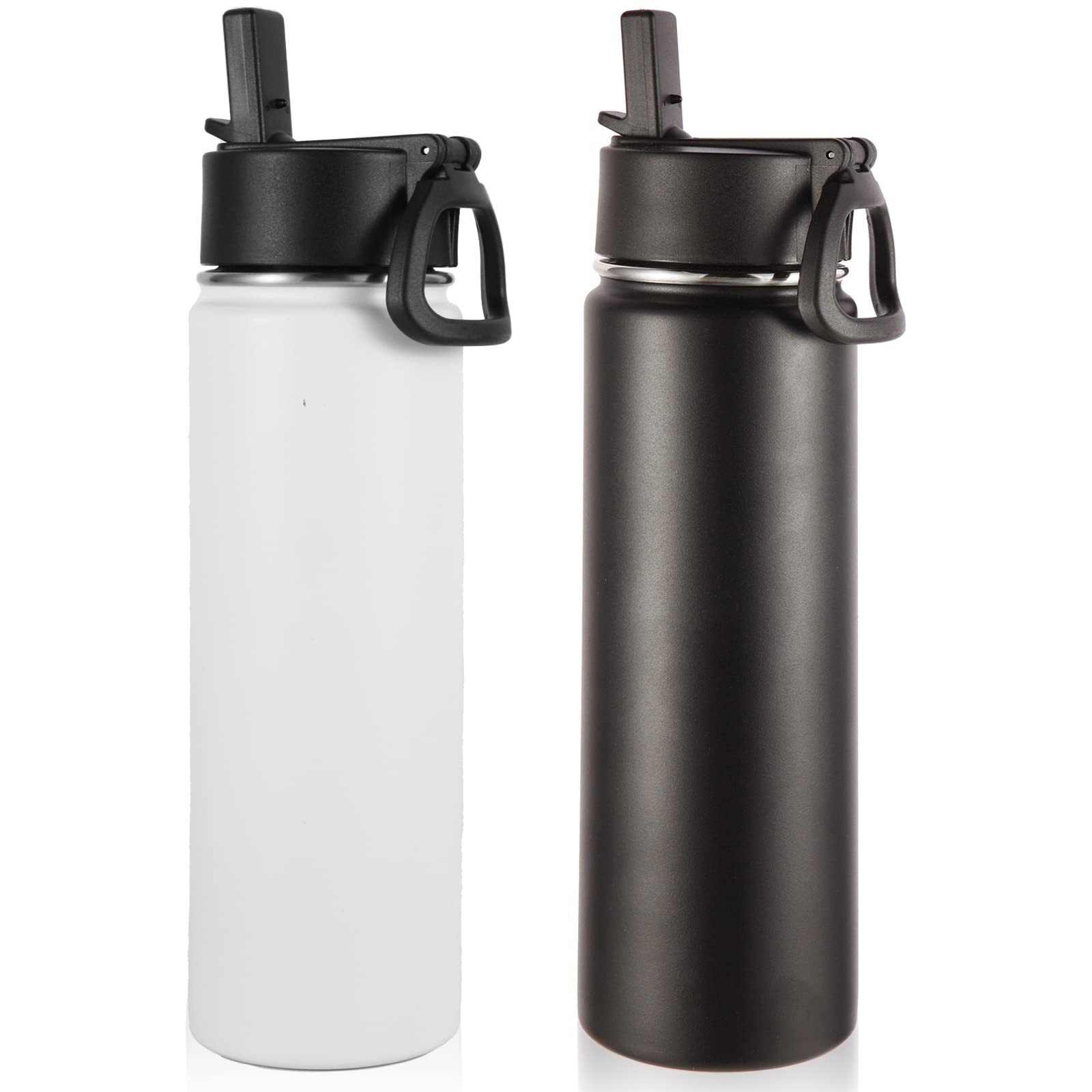 S With Straw Bulk 2 Pack, 22 Oz Stainless Steel Sports ...