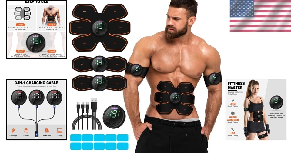 Joinpital Estimulador USB Ab para entusiastas del fitness Foto 2 de 4