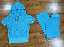 Vintage 2000s Y2K Juicy Couture Sweatsuit Blue Womens Various Sizes
