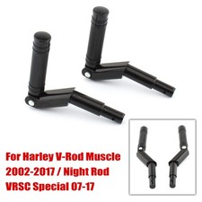 Soporte del pedal de la palanca del reposapiés de moto negro para Harley V-Rod Muscle 02-17 par