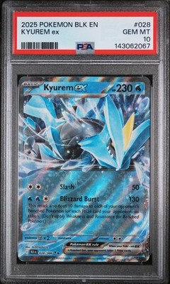 2025 Pokemon Blk En-Black Bolt #028 Kyurem Ex PSA 10 | eBay