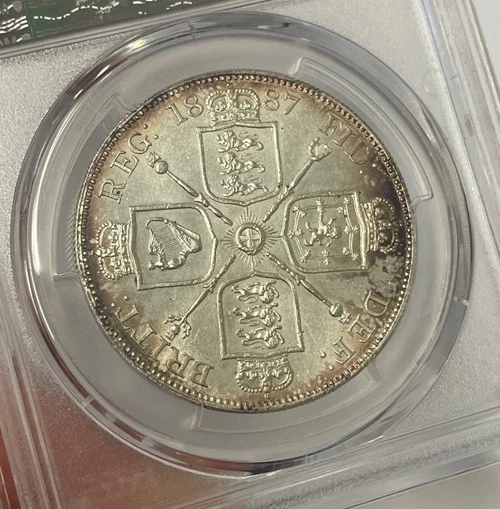 Great Britain - 1887 Silver Double Florin (PCGS AU Detail) - Image 4 of 4
