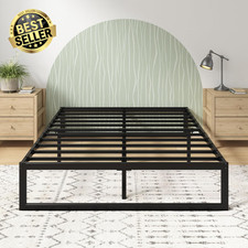 Quick Lock Queen Bed Frame 35cm Metal Base w/ Slats & Storage – Easy Assemble