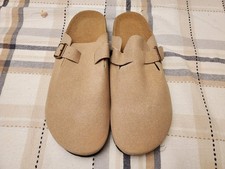 New Ladies Size 12 US/ 43 EU Leather Mule Slippers