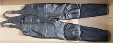 Leder Trägerhose Bikerhose Latzhose LOUIS, Größe 52 (L) Motorrad-Hose