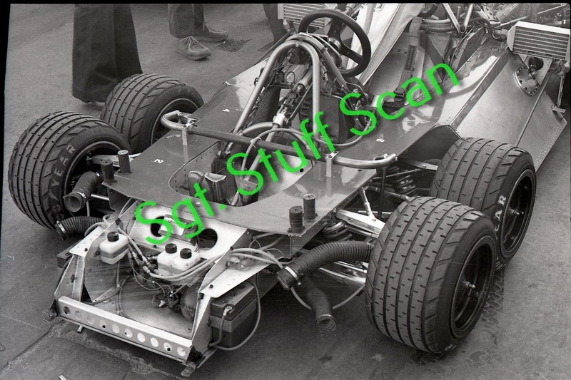 1977 Long Beach Grand Prix racing photo negative P34 Tyrrell mechanicals