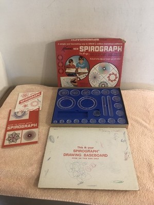Vintage 1967 Kenner Spirograph #401 Missing Ink Pens & Push Pins