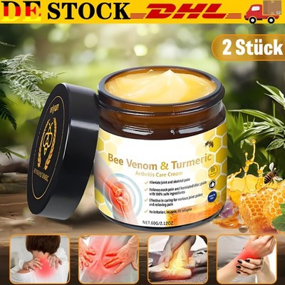 Bienengift Gelenkcreme, 2 Stück Bienengiftsalbe, Bee Venom Joint Relief Gel DE