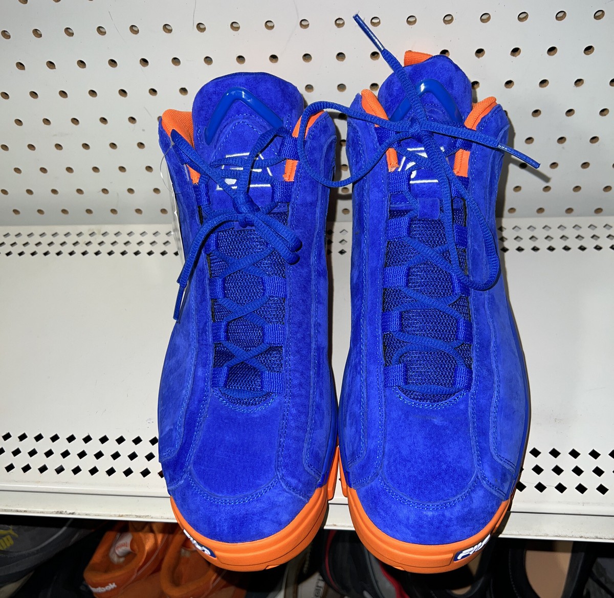 FILA Grant Hill 2 Knicks Mens Suede Basketball Shoes Size 9.5 Blue Orange Fila 96 Grant Hill 2 New York Knicks | Mercari main image 3