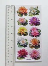 Violette Collection - LILYPAD FLOWERS - 1 Sheet of NEW ITEM Stickers #C257