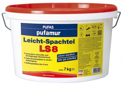 (3,39 EUR/kg) PUFAS pufamur Leichtspachtel LS 8 7kg