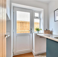 UPVC Half Glazed Panel Single Door / MADE IN THE UK - 900mm x 2100mm