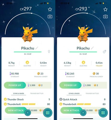 Shiny Pikachu wearing a Tricks & Treats costume - MlNl P T C - Read Description