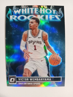 2023-24 Donnruss Optic Victor Wembanyama White Hot Rookies Silver