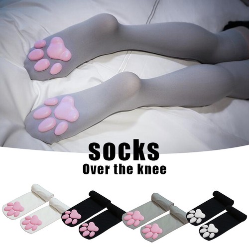 Cojín de carne de gato cos calcetines de rodilla gato medias patas calcetines Lolita calcetines por encima de la rodilla - Imagen 3 de 20