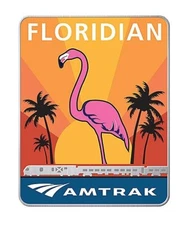 Amtrak   Floridian  Route Collector Edition Enameled Lapel Hat Pin