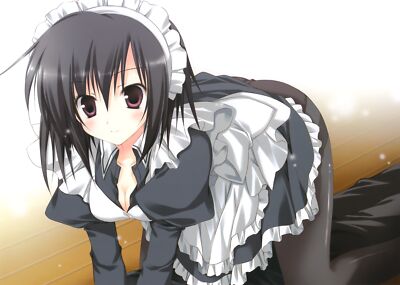 Anime maid bent over uniform dark hair purple eyes girls Playmat Gaming Mat  Desk | eBay Australia