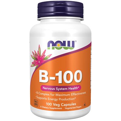 Vegan Vitamin B Complex 100 Caps Energy Production Nervous System Health