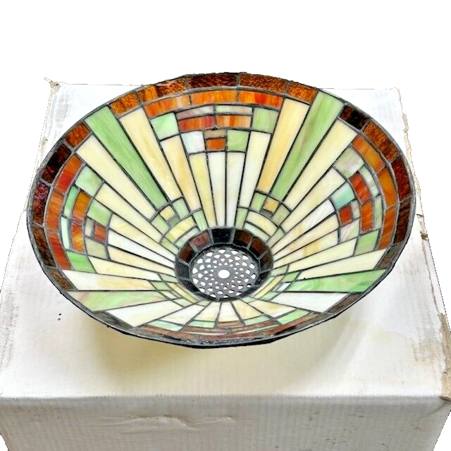 Pantalla de vidrio estilo misión Emerson Tiffany vintage solo de un kit de luces LK32 Foto 4 de 4