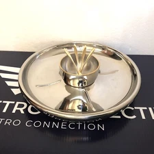 Serving Dish Chips And Salsa/ Escargot Platter With Forks And Dipping Bowl/SS