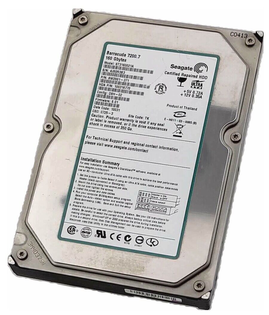 Seagate Barracuda 7200.7 ST3160021A 160 GB | eBay Seagate Barracuda 7200.7 ST3160021A 160 GB | eBay