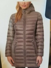 Womens Aventure Down Jacket Coat Taupe X-Small XS