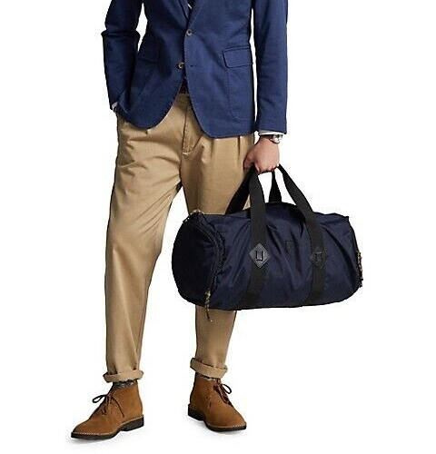 Ralph Lauren POLO Canvas Gym Duffel Bag - Navy - NEW - MRSP$178 - Picture 1 of 11