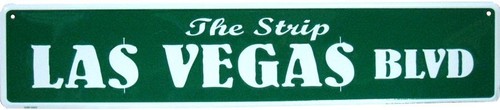 LAS VEGAS BLVD METAL STREET SIGN 24 X 5" THE STRIP CASINO CASINOS MONEY SIN CITY - Picture 3 of 5