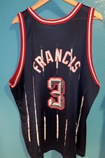 Vintage Houston Rockets Steve Francis Red Champion Jersey Mens XL Size 52 Blue