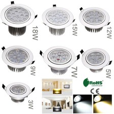 Lámpara de techo empotrada regulable 18W 15W 12W 9W 7W 5W 3W LED