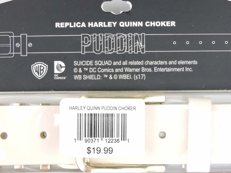 Escuadrón Suicida Puddin Harley Quinn Réplica Gargantilla Bioworld WB Escudo Cosplay NUEVO Foto 3 de 3