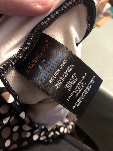 Suddenly Slim By Catalina Womens One Piece Swimsuit Size 2X 18W/20W - Picture 6 of 6