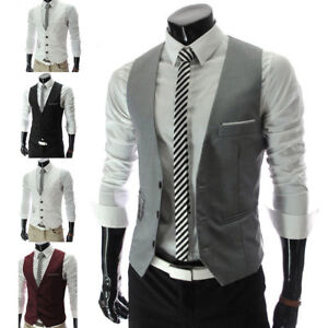 Herren Freizeit Anzugweste Formal Business Kleidung Weste Anzug Tuxedo Vest Tops Ebay