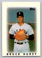 1986 Topps League Leader Minis #6 Bruce Hurst Red Sox