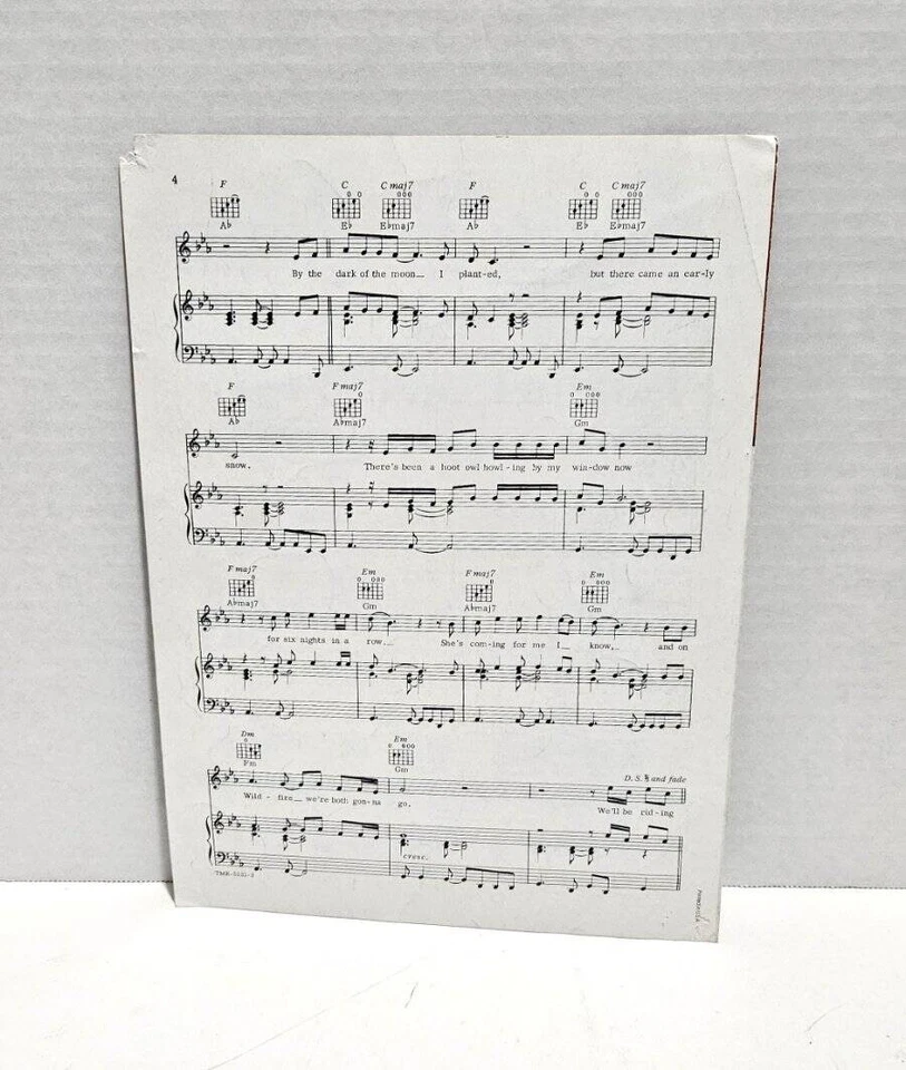 Wildfire by Michael Murphey Sheet Music 1975 Epic Records - Image 2 of 2