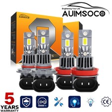 9005 H11 LED Headlight Super Bright Bulb Kit 12000K White 330000LM High Low Beam