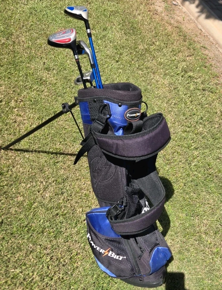 Jr Golf Club Set – 3 PowerBilt Clubs + Walter Hagen Fairway + Golf Bag  Graphite - Image 2 of 4