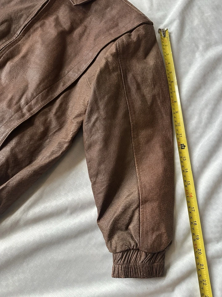 Vintage 80s Leather Jacket Womens V Silhouette Size Small - Image 4 of 4