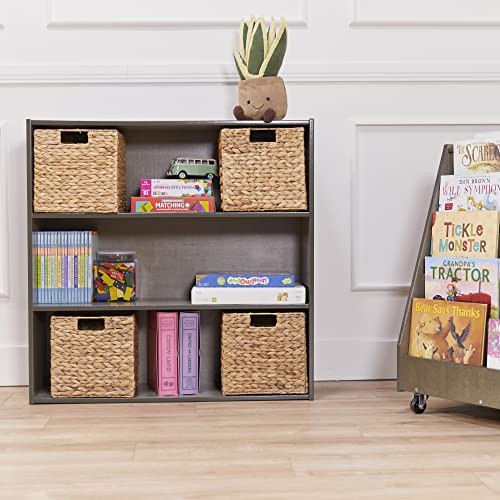 ECR4KIDS STREAMLINE 3-SHELF STORAGE CABINET 36IN KID'S BOOKSHELF GREY WASH