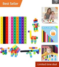 Creative Snap Blocks - 100 Math Linking Cubes for Preschool and Homeschool Fun
