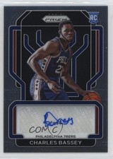 2021-22 Panini Prizm Rookie Signatures Charles Bassey #RS-CBA Auto 1cx3