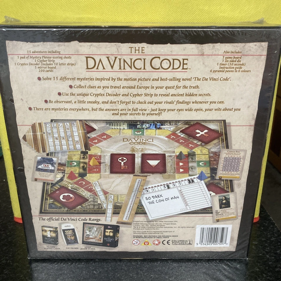 The Da Vinci Code Board Game  2006 New and Sealed Original game 2 - 6 players - Image 2 of 4