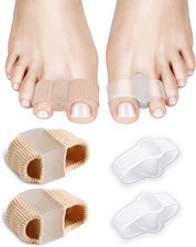 4Pcs Toe Separators for Bunion Correction, Big Toe Straightener Elasticity Hamme
