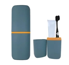 Travel Toothbrush Cup Case, Container Portable Navy Blue 