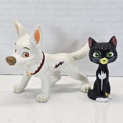 Disney Bolt & Mittens Black Cat Figure Set Cake Topper DecoPac RARE
