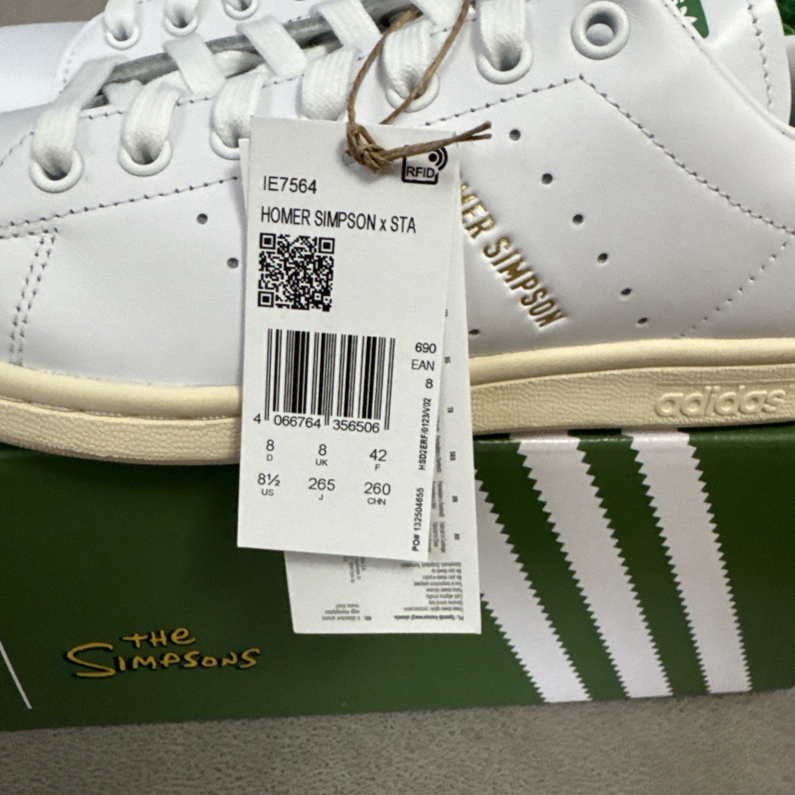 adidas x the Simpsons Homer Simpson Stan Smith Trainers UK Size 8 image 6